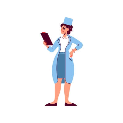 Hospital medicine doctor patient composition with female character of assistant paramedic vector illustration