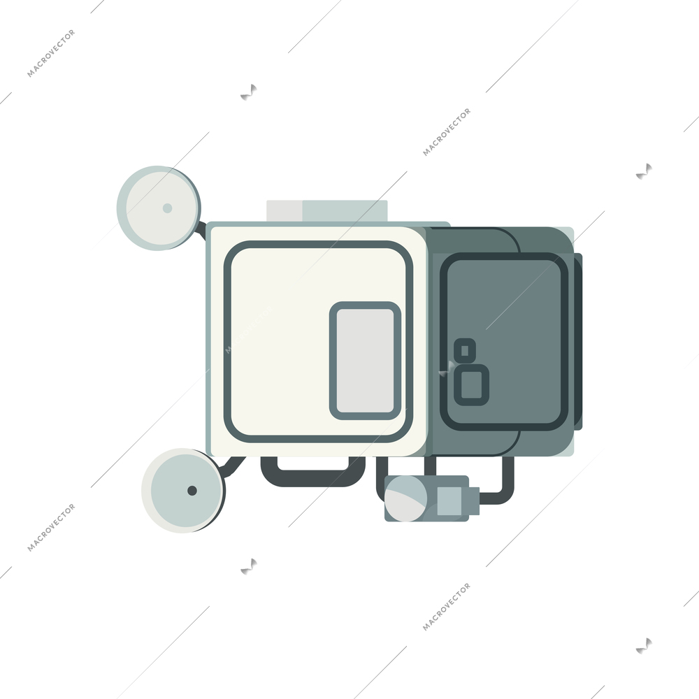 Space station module cartoon icon vector illustration