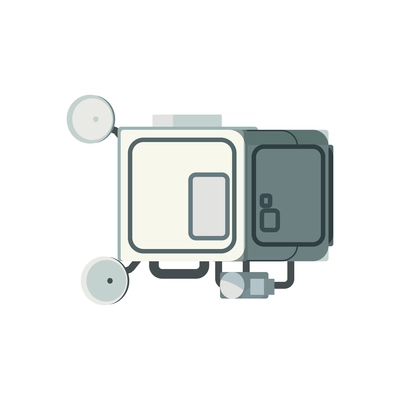 Space station module cartoon icon vector illustration