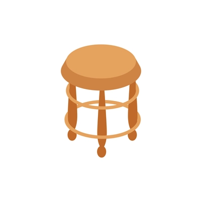 Pawn shop isometric composition with isolated image of vintage chair vector illustration