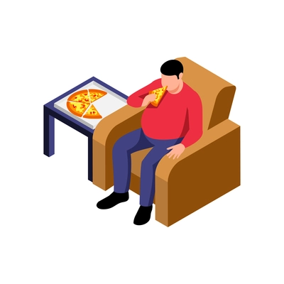 fat guy eating pizza cartoon