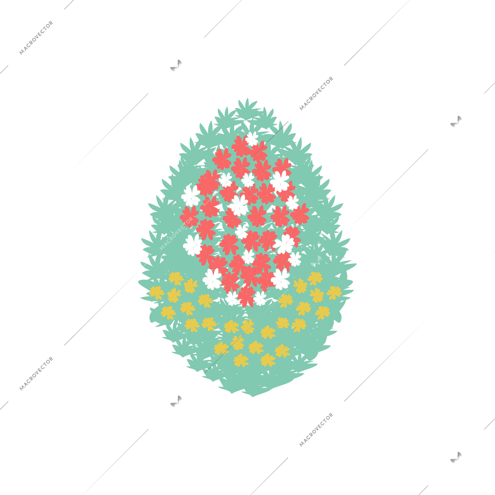 Funeral services composition of flat isolated image of floral wreath vector illustration