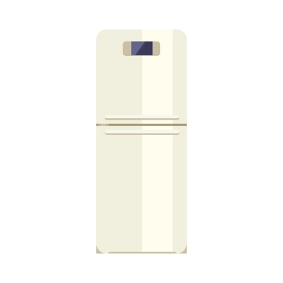 Flat icon of white fridge and freezer vector illustration