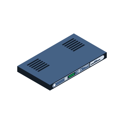 Isometric ethernet network switch icon on white background vector illustration