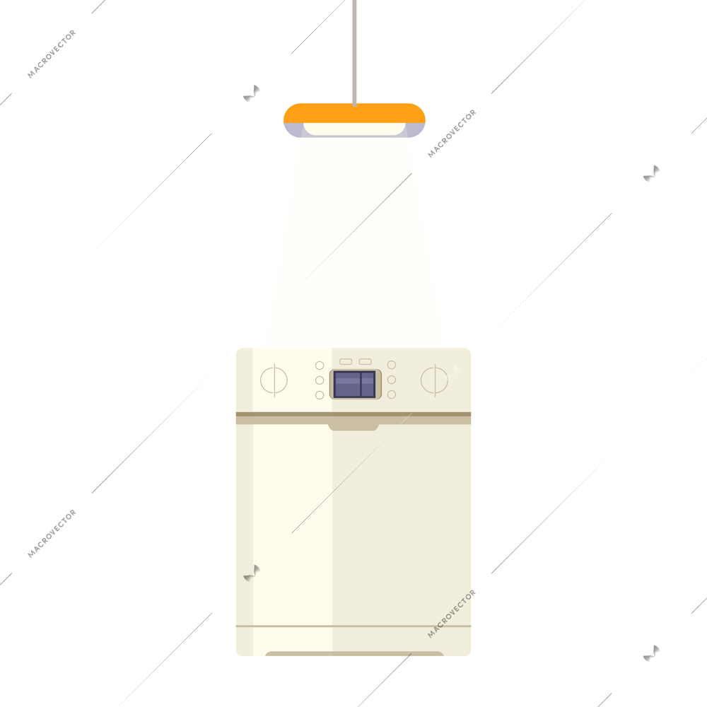 Washing machine with vertical load flat icon vector illustration
