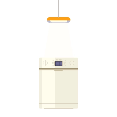 Washing machine with vertical load flat icon vector illustration