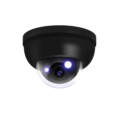 Realistic icon with front view of black doom security camera vector illustration