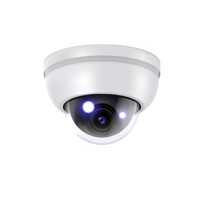 Realistic doom surveillance camera on white background vector illustration