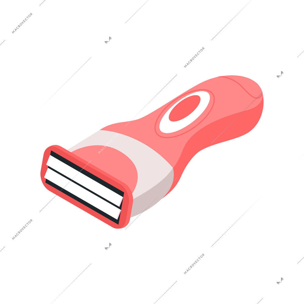 Electric shaver isometric icon on white background vector illustration