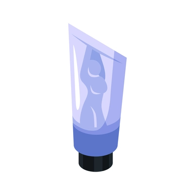 Isometric tube of body cream for women on white background vector illustration