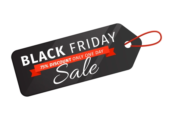 Black friday and cyber monday sale badges composition with ornate text with ribbon on price tag vector illustration