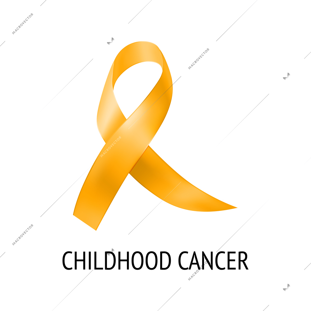 Realistic ribbon cancer symbol composition with isolated image of colorful ribbon with text on blank background vector illustration