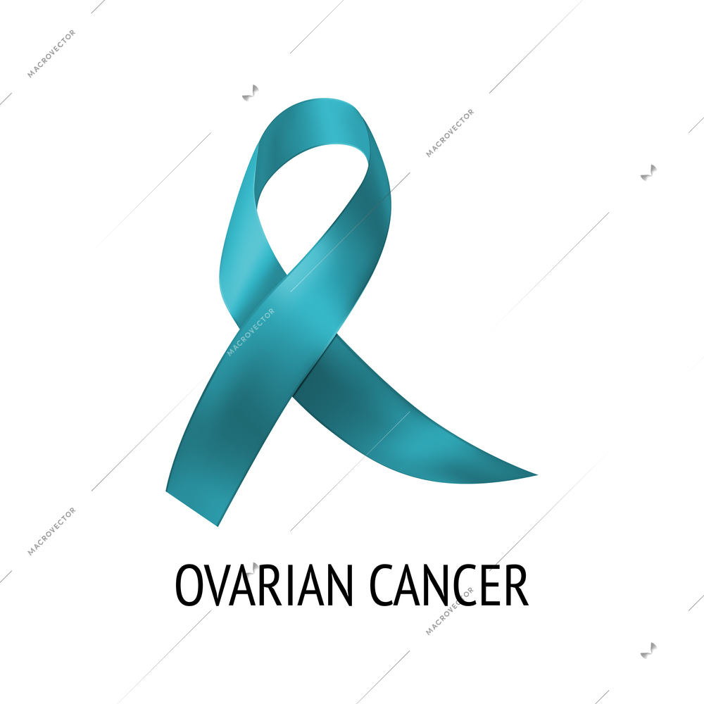 Realistic ribbon cancer symbol composition with isolated image of colorful ribbon with text on blank background vector illustration