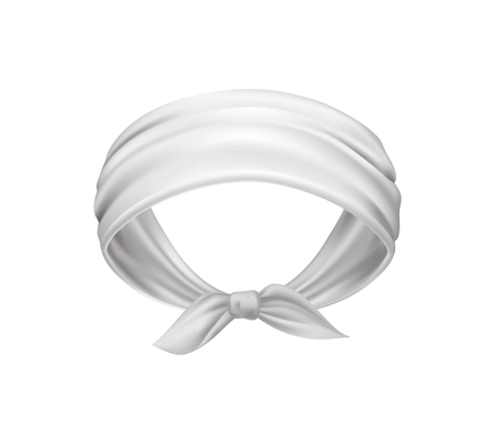 Realistic white band for head vector illustration