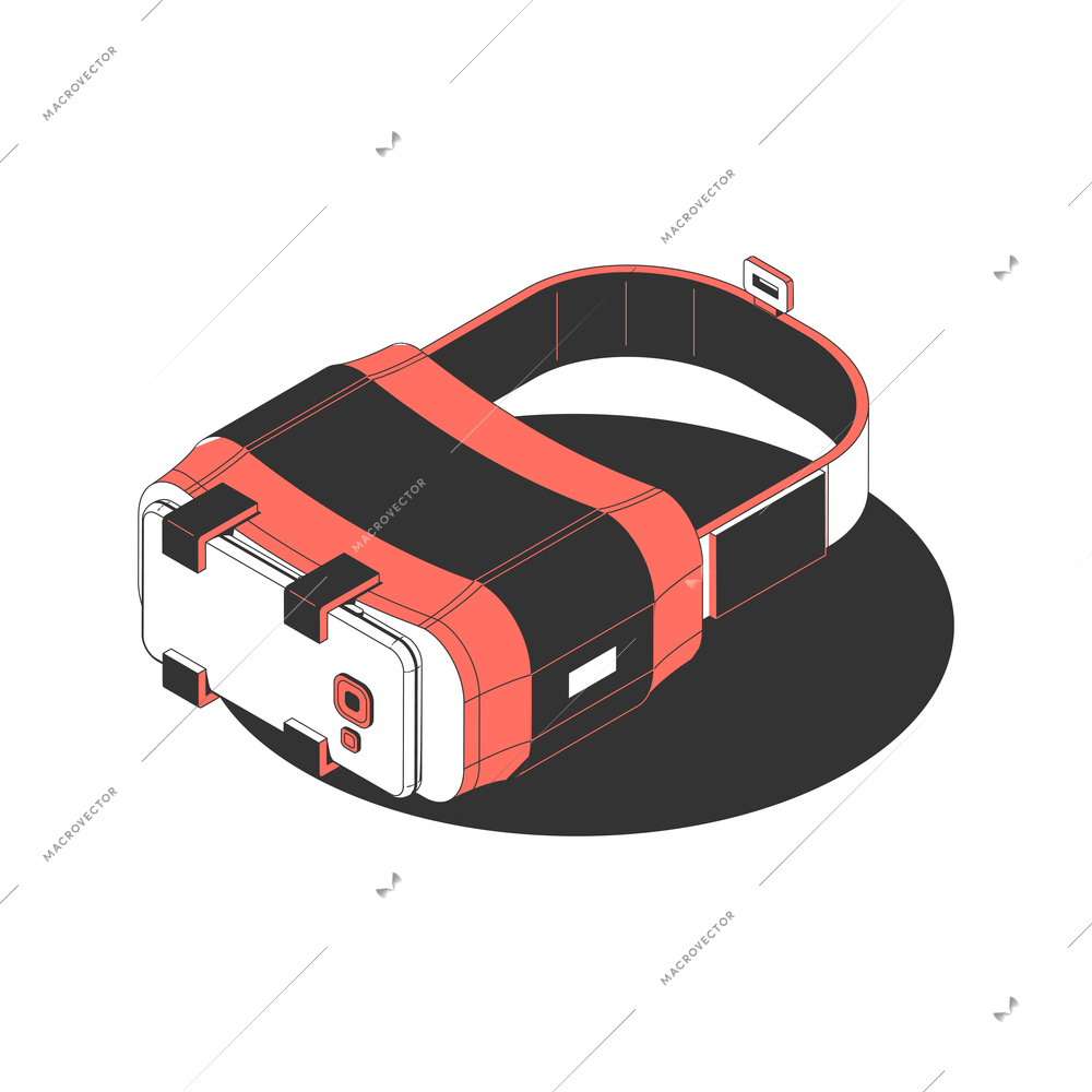 Augmented reality glasses for smartphone isometric icon 3d vector illustration