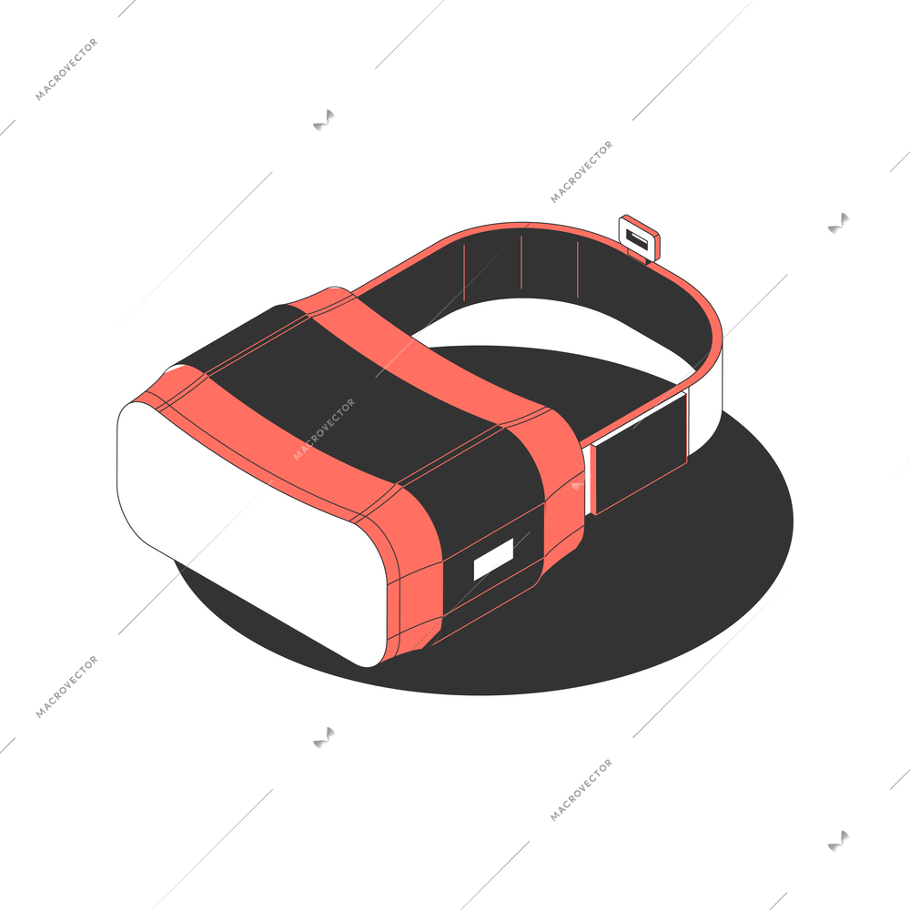 Virtual reality technology glasses 3d icon isometric vector illustration