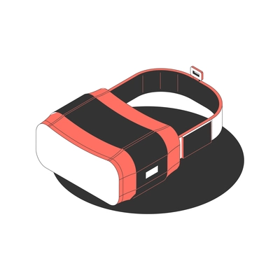 Virtual reality technology glasses 3d icon isometric vector illustration