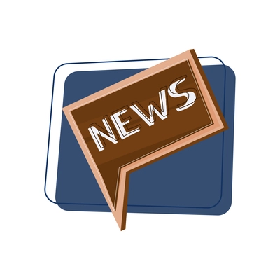 News color icon in flat style on white background vector illustration