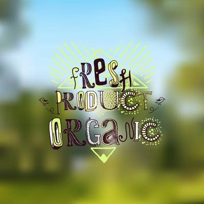 Natural fresh organic products type background vector illustration