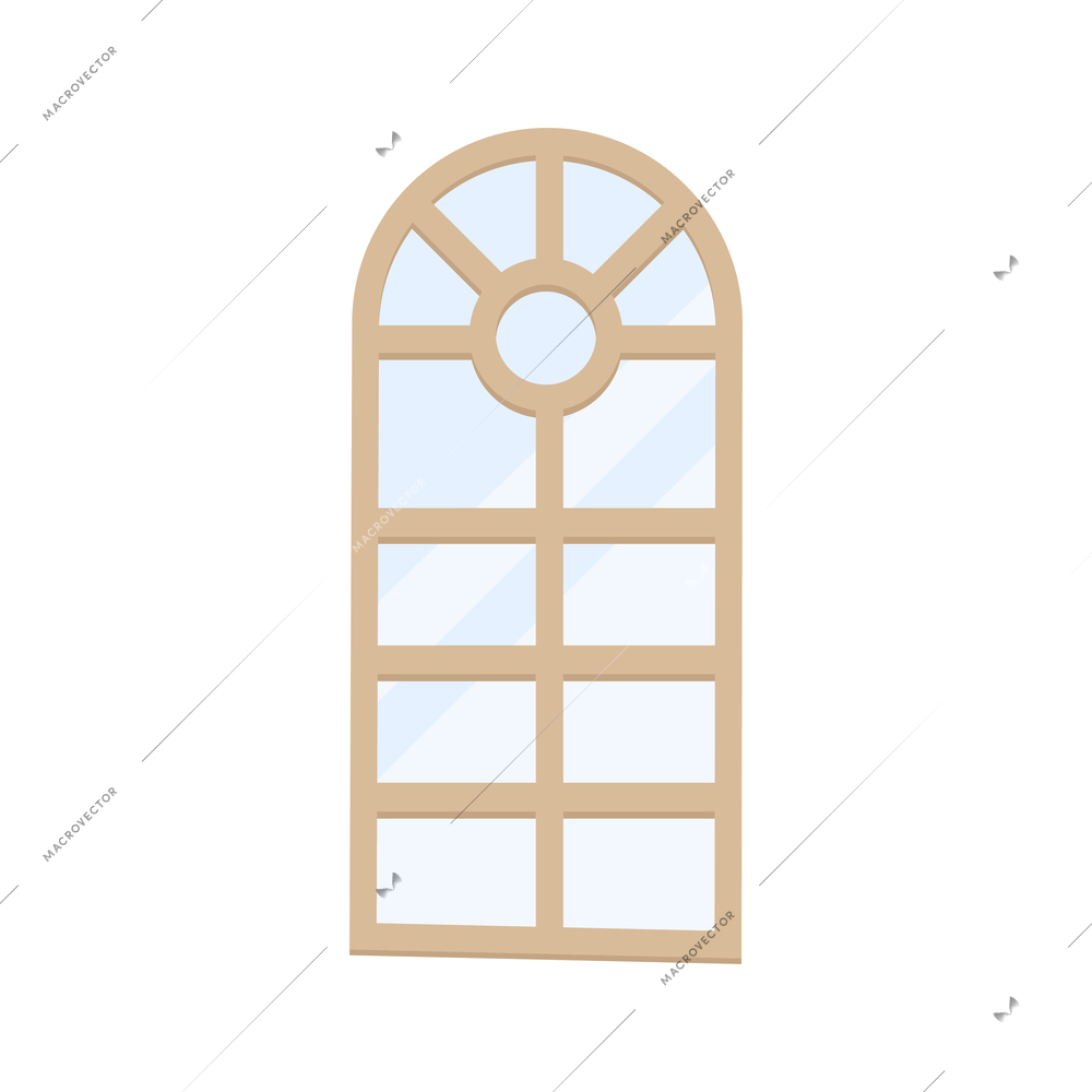 Vintage window flat icon on white background vector illustration