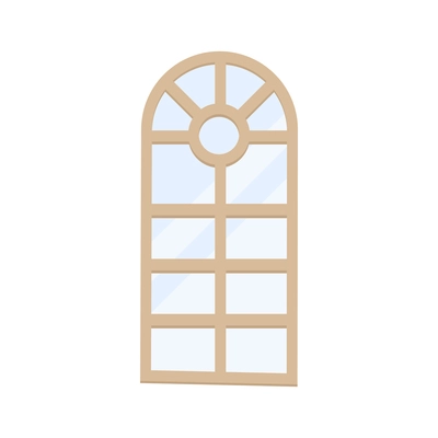 Vintage window flat icon on white background vector illustration