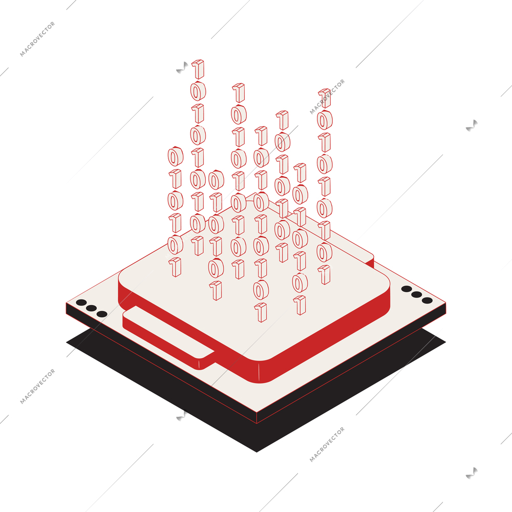 Cyber security personal data protection concept icon with binary code vector illustration