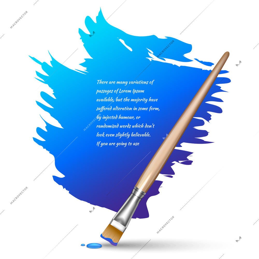 Paint brushes color frame artistic creative design background vector illustration