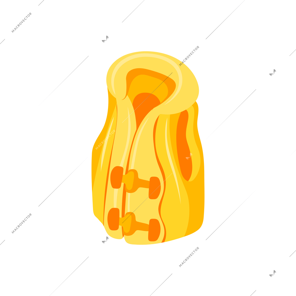 Isometric bright swimming life vest icon on white background 3d vector illustration