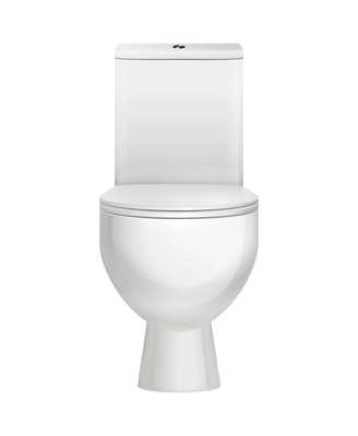 White toilet realistic icon vector illustration