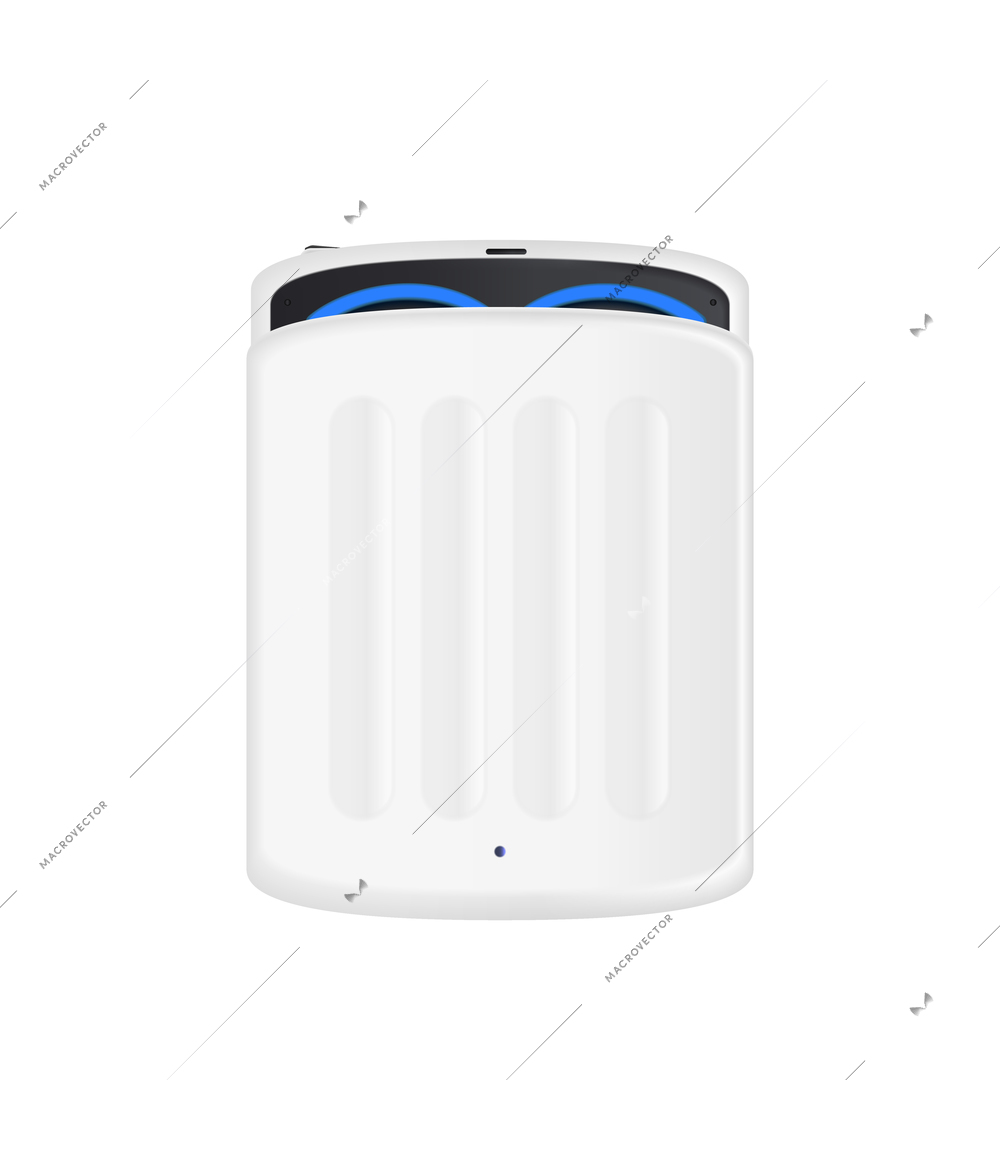 Realistic hand dryer in public lavatory on white background vector illustration