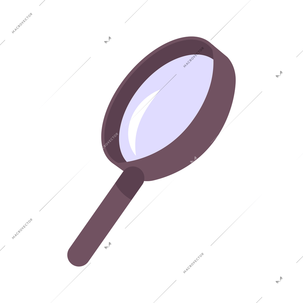 Magnifier flat icon on white background vector illustration