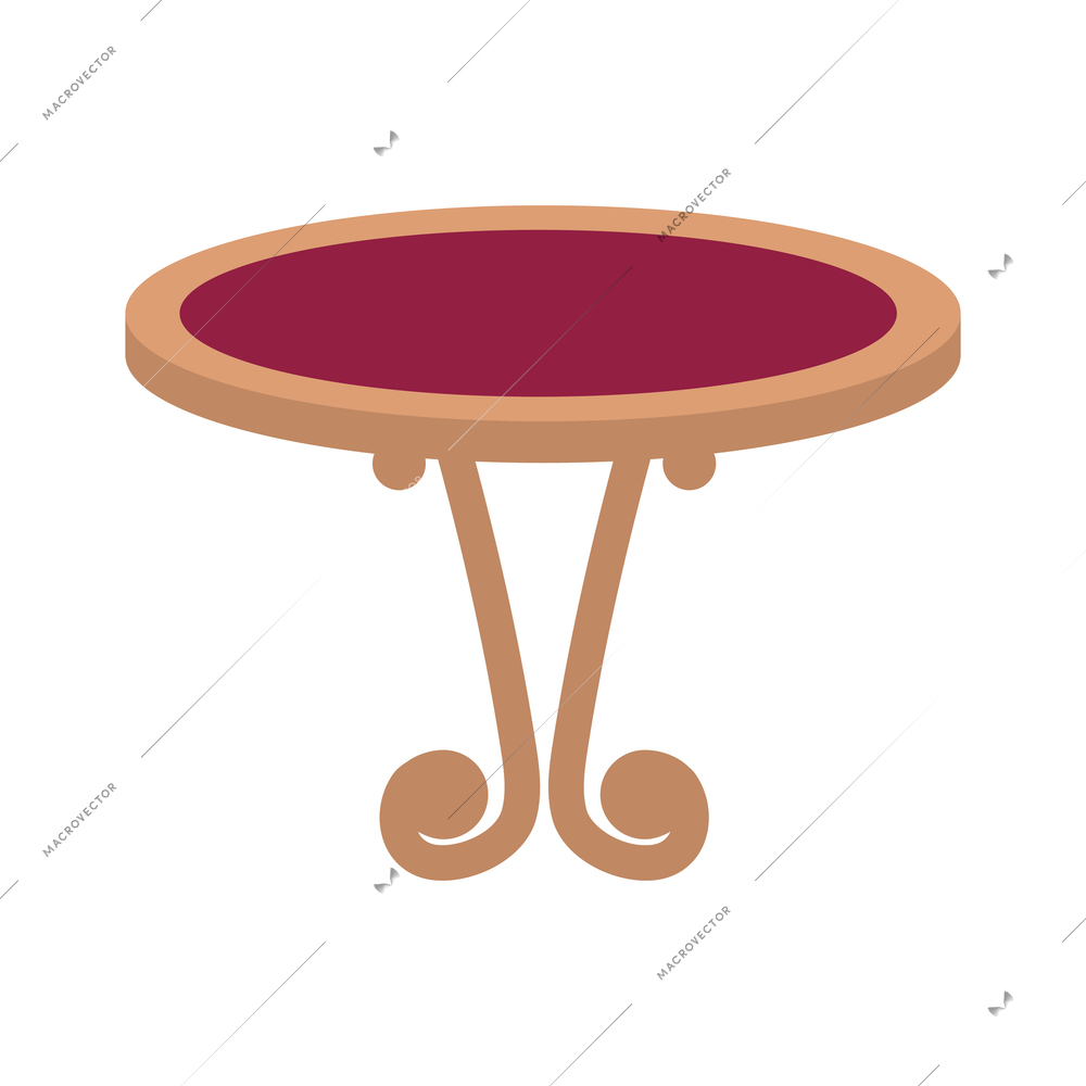 Fat icon with elegant vintage table on white background vector illustration