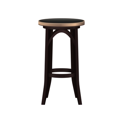 Stylish realistic bar stool icon on white background vector illustration