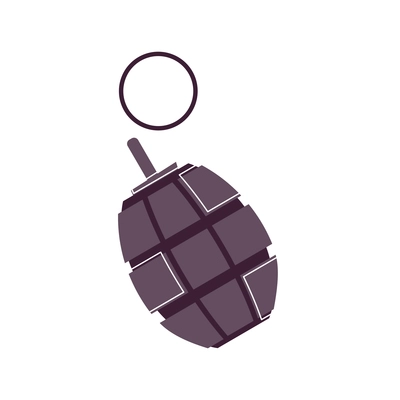 Flat icon of hand grenade on white background vector illustration