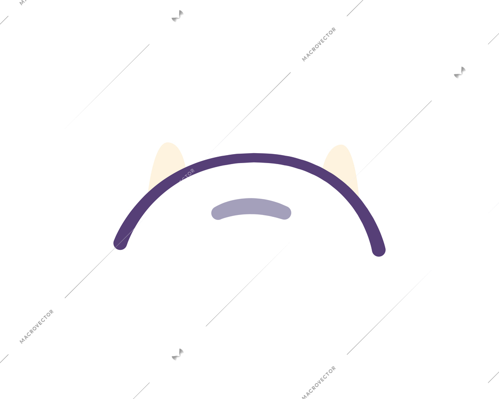 Monster mouth with sad expression cartoon icon vector illustration