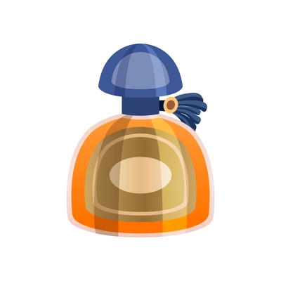 Flat icon with perfume bottle on white background vector illustration