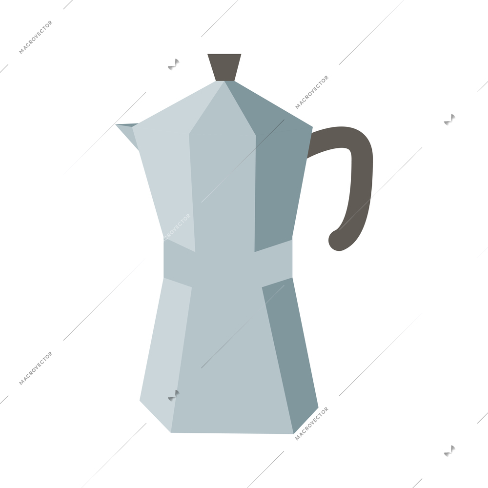 Flat icon with mocha pot italian coffee maker vector illustration