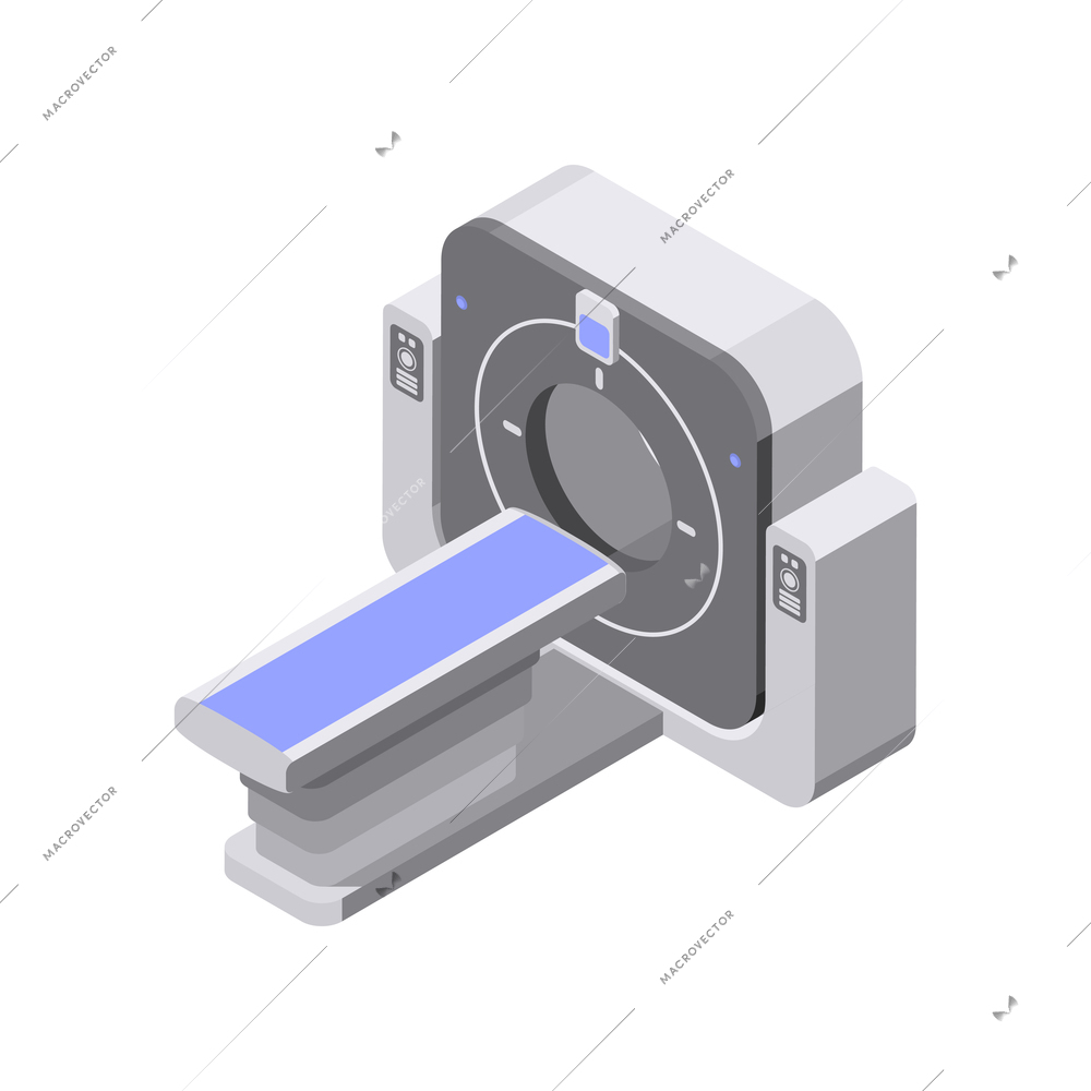 Isometric magnetic resonance tomography machine 3d vector illustration