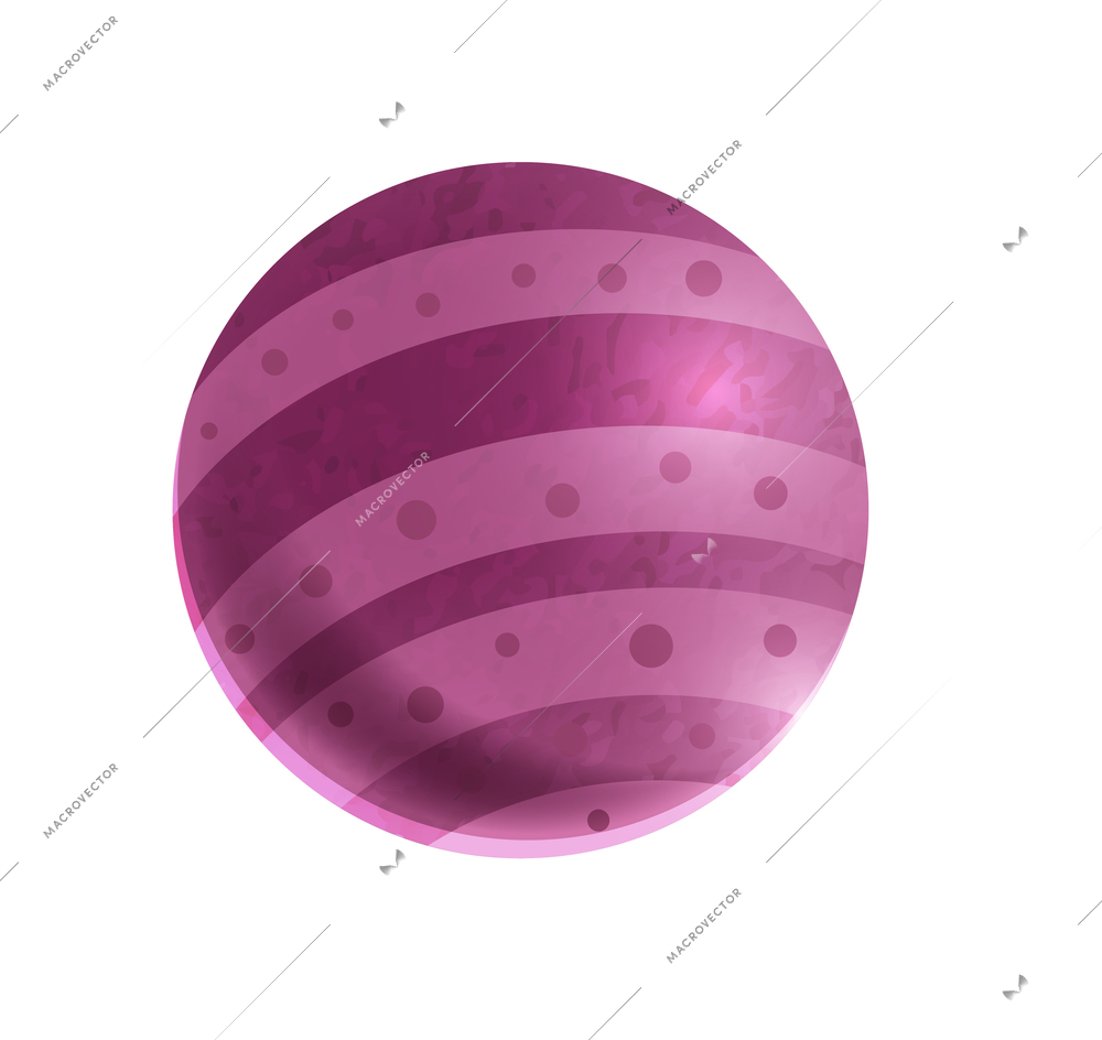 Cartoon icon with purple ball on white background vector illustration