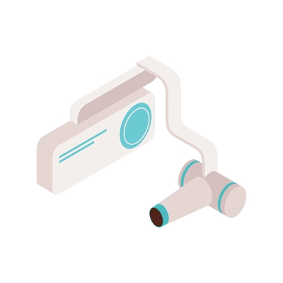 Isometric icon with dental xray equipment 3d vector illustration