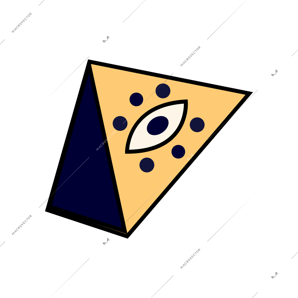Doodle colorful icon with eye of providence symbol vector illustration
