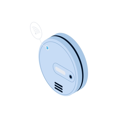 Smart smoke detector with wifi 3d isometric vector illustration