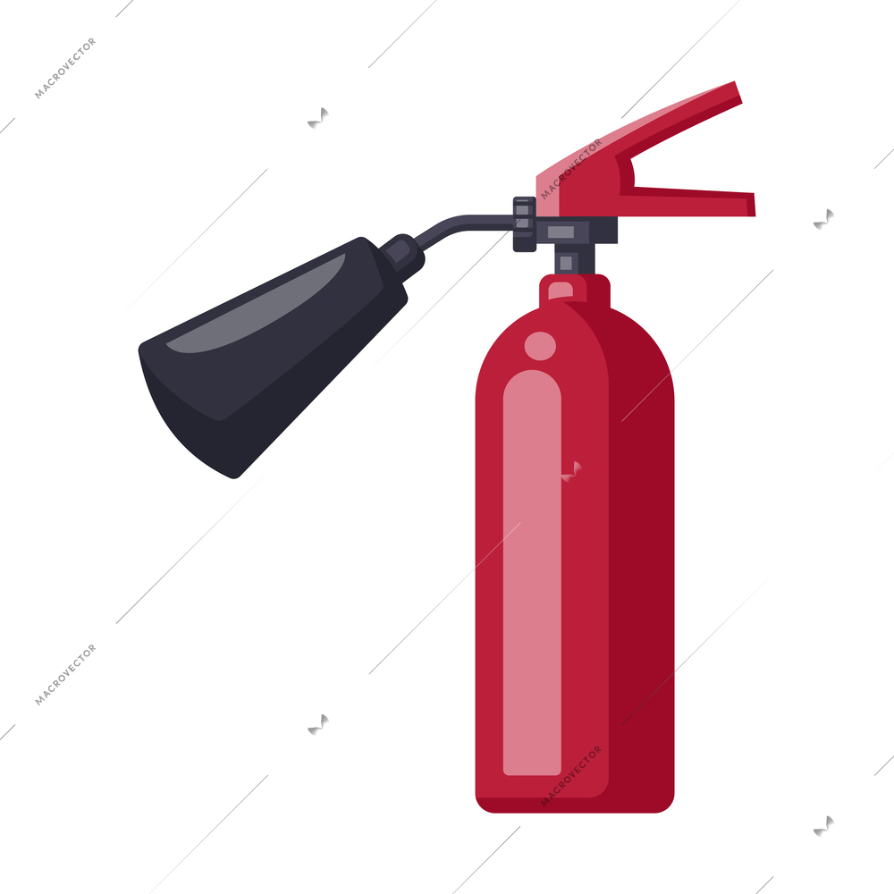 Cartoon icon with red cartoon fire extinguisher vector illustration