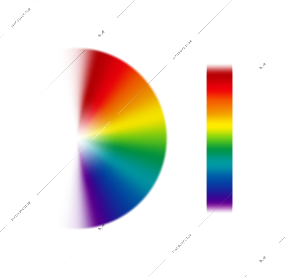 Rainbow color spectrum palette realistic isolated vector illustration