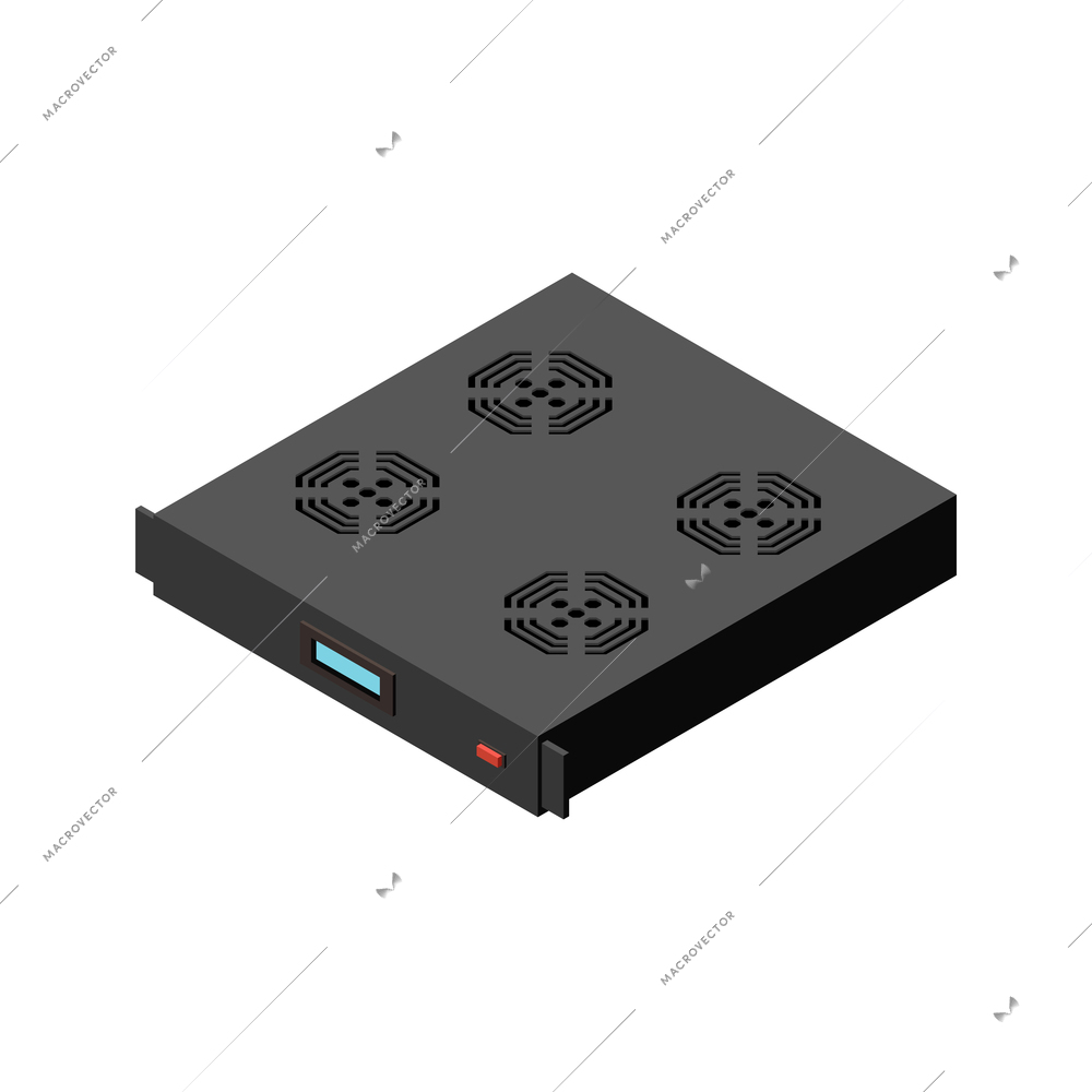 Isometric portable hard drive 3d vector illustration