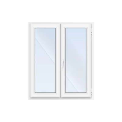 Windows realistic composition with isolated image of square plastic window vector illustration