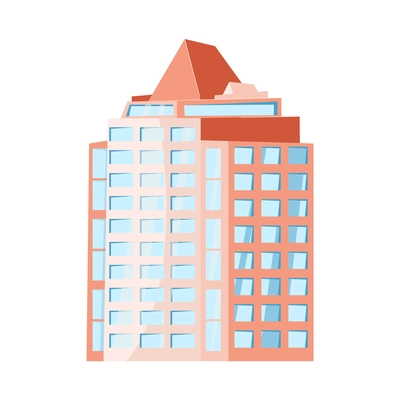 New buildings composition with image of modern apartment house vector illustration