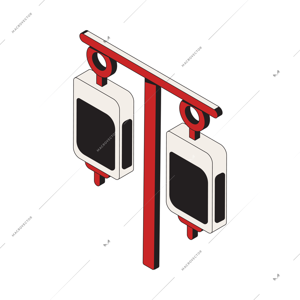 Oncology isometric composition with images of hanging dripping tubes vector illustration