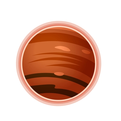 Space composition with isolated image of venus solar system planet vector illustration