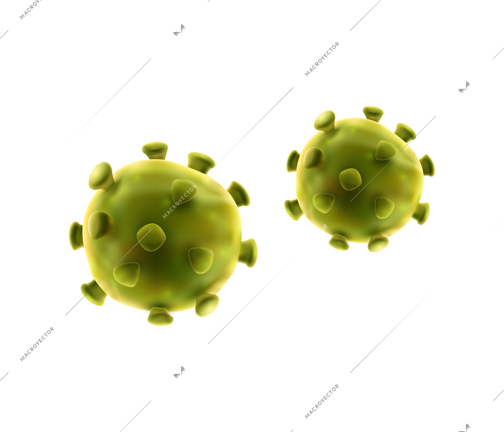 Realistic world pneumonia day composition with isolated images of two virus bacterias vector illustration